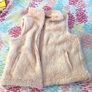 Light pink faux fur vest